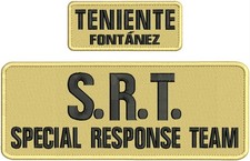SRT EMBROIDERY PATCH 4X11 AND 2X5 HOOK ON BAC...
