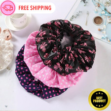 3X Shower Cap Women Bath Hat Hair Reusable Elastic Salon Cover Waterprof Bathing
