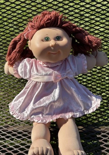 Cabbage Patch Kids Doll 19" Signed Xavier Roberts Red Hair Green Eyes Vintage