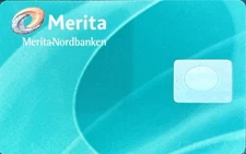 Vintage Merita Nordbanken Bank Debit Card Finland /Sweden Collectible Nordea