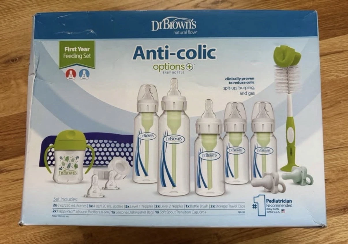 Dr. Browns Natural Flow Baby Feeding Set with Anti-Colic Bottles Transition
Opens in a new window or