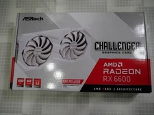 ASRock Radeon RX 6600 Challenger White 8GB GPU Graphics Card Boxed Low Usage