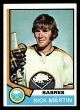 1974-75 Topps Rick Martin #190 - Buffalo Sabres - EX