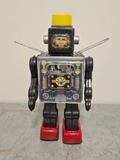 RARE 1960s Horikawa Fighting Spaceman tin robot  Great Condition 