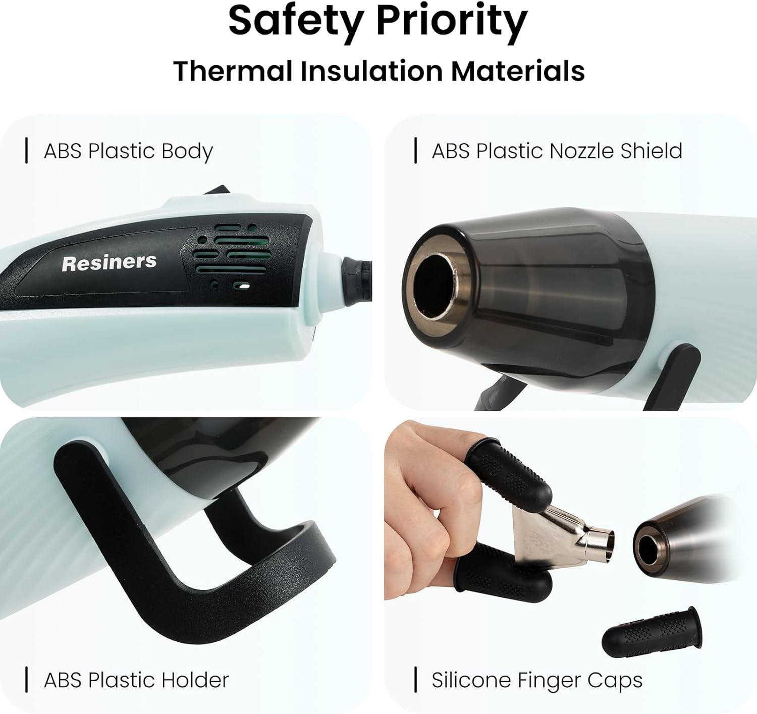 Resiners Heat Gun for Resin, 350W Fast Heating Dual Temp Heat Gun (482°F~662°F