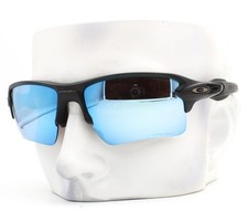 Oakley Flak 2.0 XL Sunglasses Matte Black Blue Prizm Polarized OO9188-5859 wcase