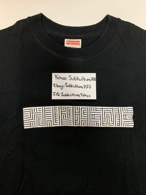 Article d'occasion Supreme Supreme T shirt OPTICAL ILLUSION boîte logo noir XL rare
