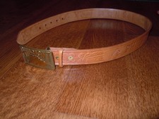 VINTAGE PHILMONT LEATHER BELT W/ METAL BUCKLE SZ 32 EXC COND BOY SCOUTS