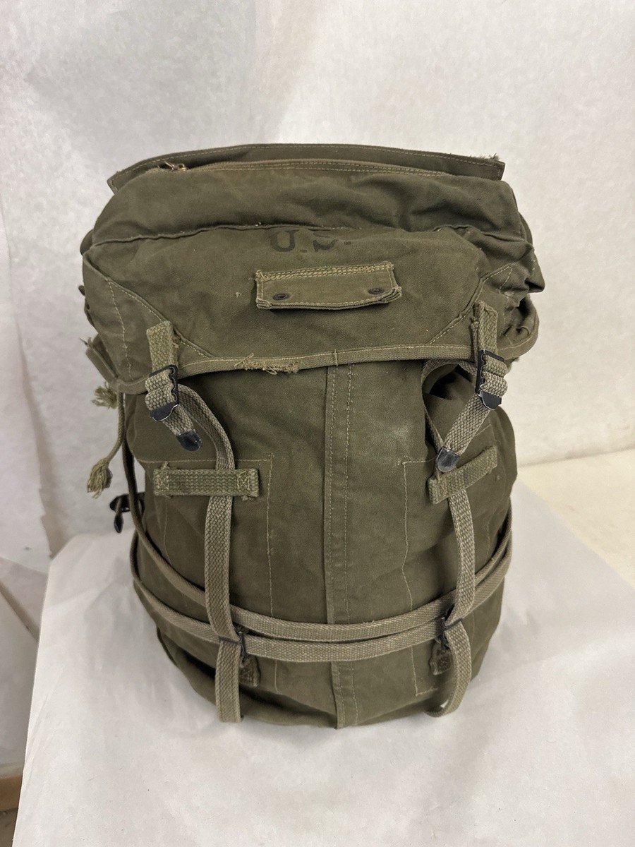 Original WWII US Army M1943 FIELD PACK 1943 Dated OD Canvas Pack