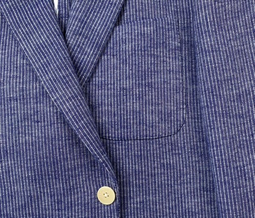 Mens 36 R Haspel X Southwick Clothes 100 % Cotton Herringbone Striped Blazer - Picture 5 of 11