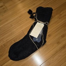 NWT Black Knit Slipper Socks