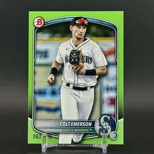 2025 Bowman Colt Emerson Lime Green /399 #BP-17 Prospect Mariners