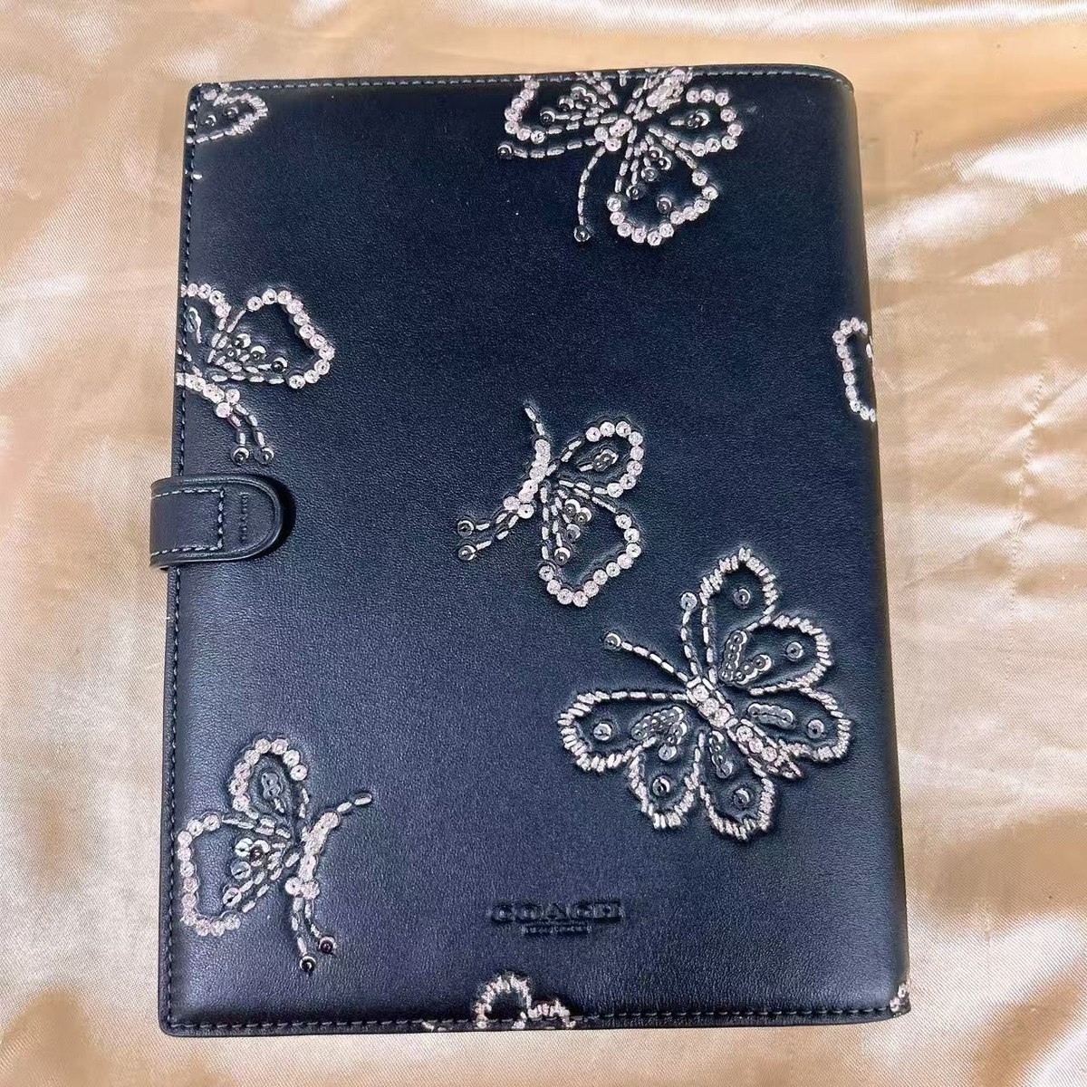 NWT Coach Notebook In Signature Canvas With Mystical Floral/Stripe