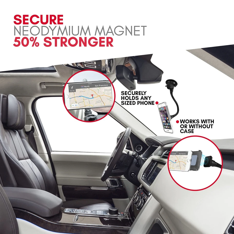 Ultra Strong Magnetic Phone Holder For Car Gooseneck Arm 360 Degree Adjustable - Image 3 of 4