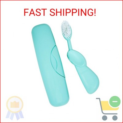 RADIUS Toothbrush Original Big Brush, BPA Free ADA Accepted - Right Hand - Mint 