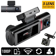 1080P Dashcam Auto3-Kanal, Autokamera mit Parküberwachung, Infrarot Nachtsicht