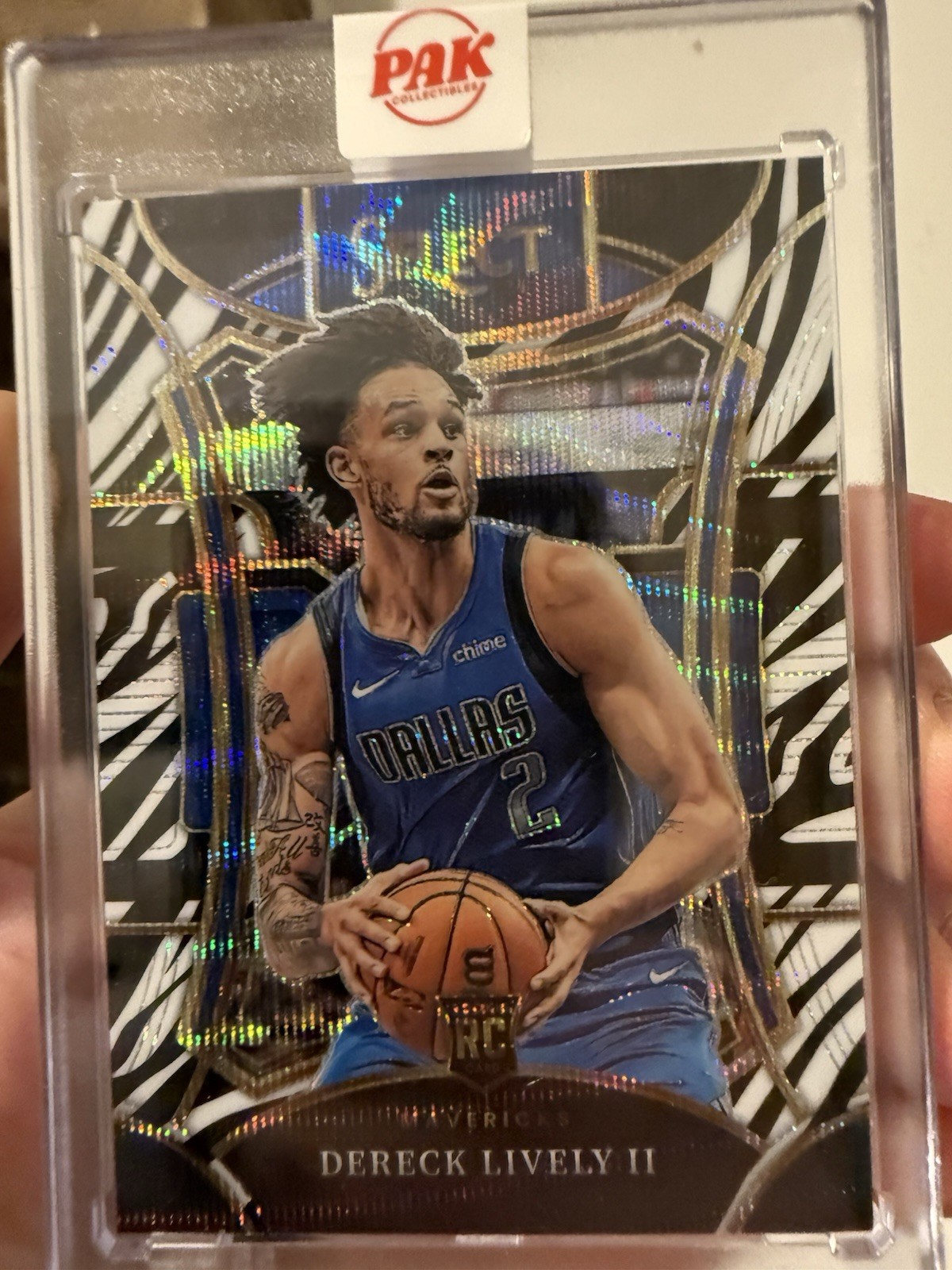 2023 Panini Select #313 Dereck Lively II Zebra Prizms