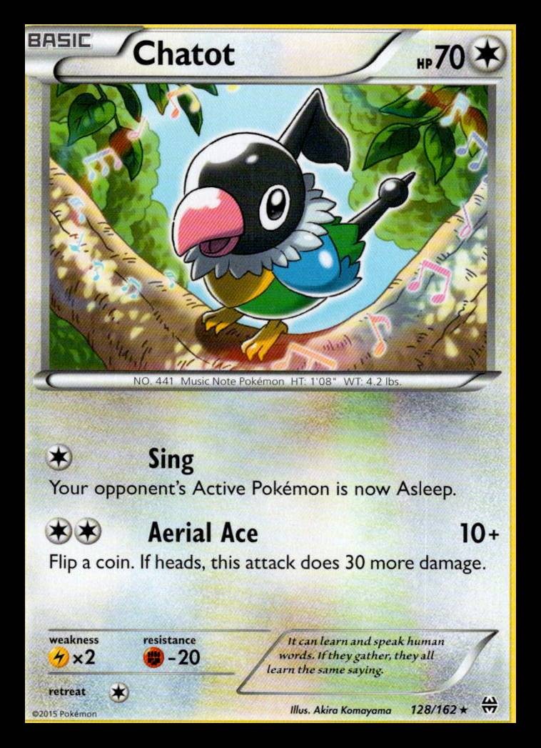 Chatot Rare XY - BREAKthrough 128/162 NM