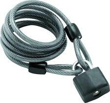 BikeMaster Bully Locks Padlock With Cable 6 Ft. Black