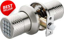 Nickel Electronic Keypad Door Knob Keyless Entry Auto Lock US