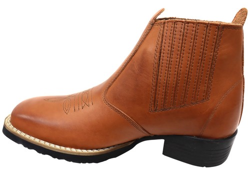 D Milton Orleans Mens Comfortable Leather Western Cowboy Chelsea Boots - Picture 8 of 26