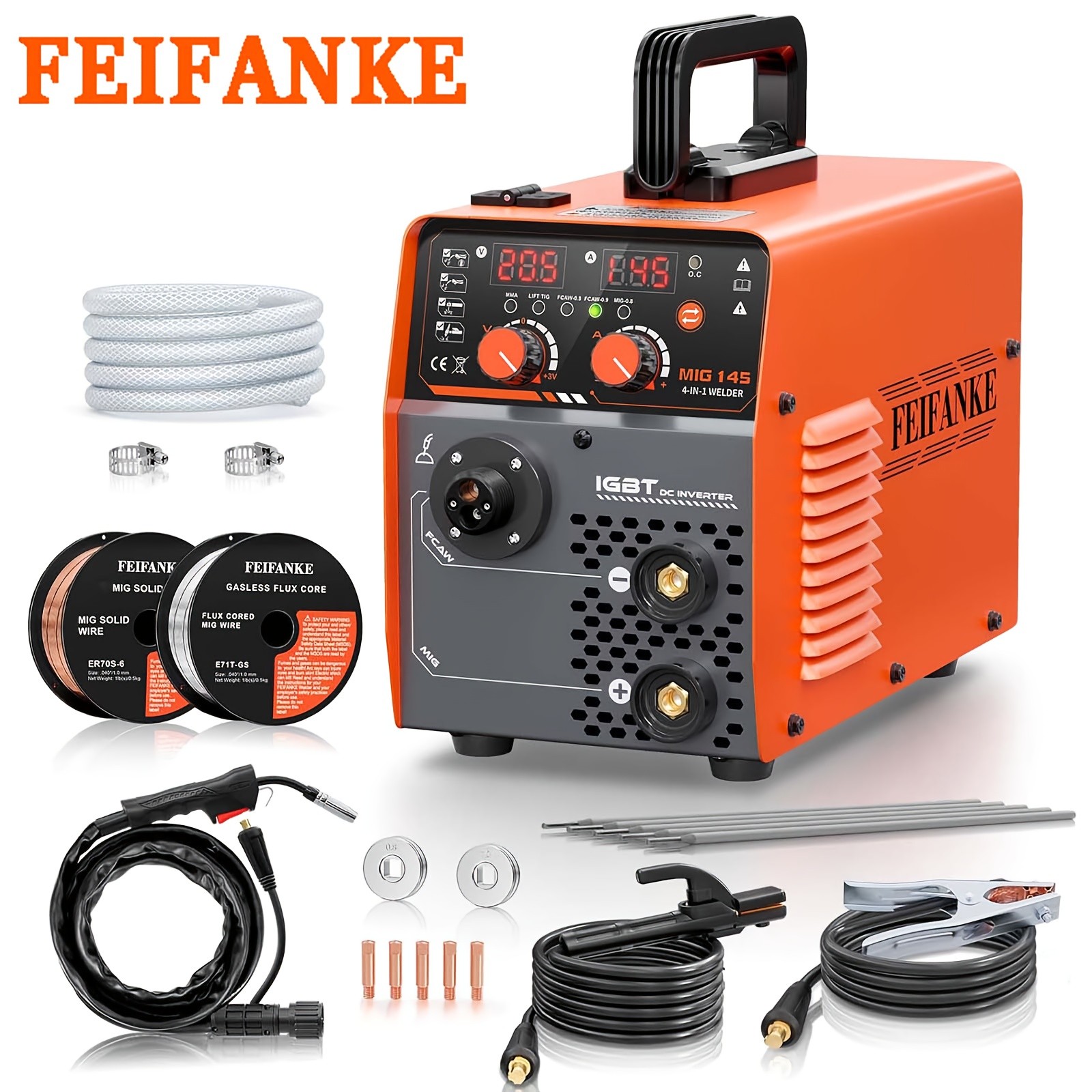 110v, 4-in-1 Gas Mig/gasless Mig/mma/lift Tig Welding Machine