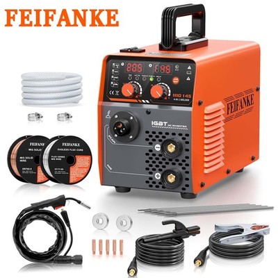 145A MIG Welder 110V, 4-in-1 Gas MIG/Gasless MIG/MMA/Lift TIG Welding Machine