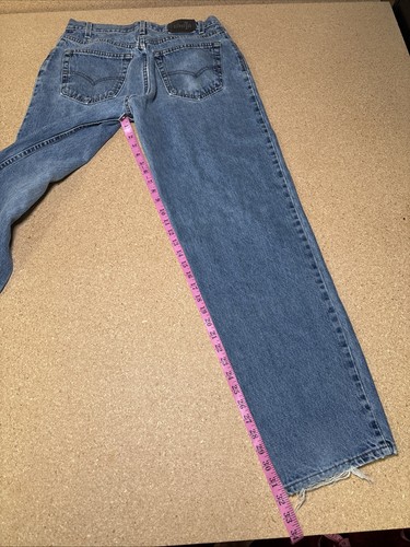 Jeans cónicos holgados sueltos con lengüeta plateada vintage Levi’s talla 33x32 años 90 EE. UU. - Imagen 8 de 9