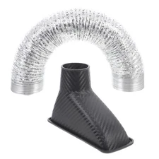  Grille Inlet Cover Brake Cooling Duct Funnel Carbon Fiber Air Intake