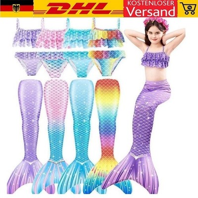 Flosse Meerjungfrauen Kind Bikini Mermaid Meerjungfrau Monoflosse Kinder Schwanz
