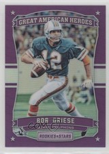 2016 Rookies & Stars Great American Heroes Purple 32/49 Bob Griese #23 HOF 0im