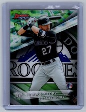 2016 Bowman's Best #12 Green Refractor /99 Trevor Story RC