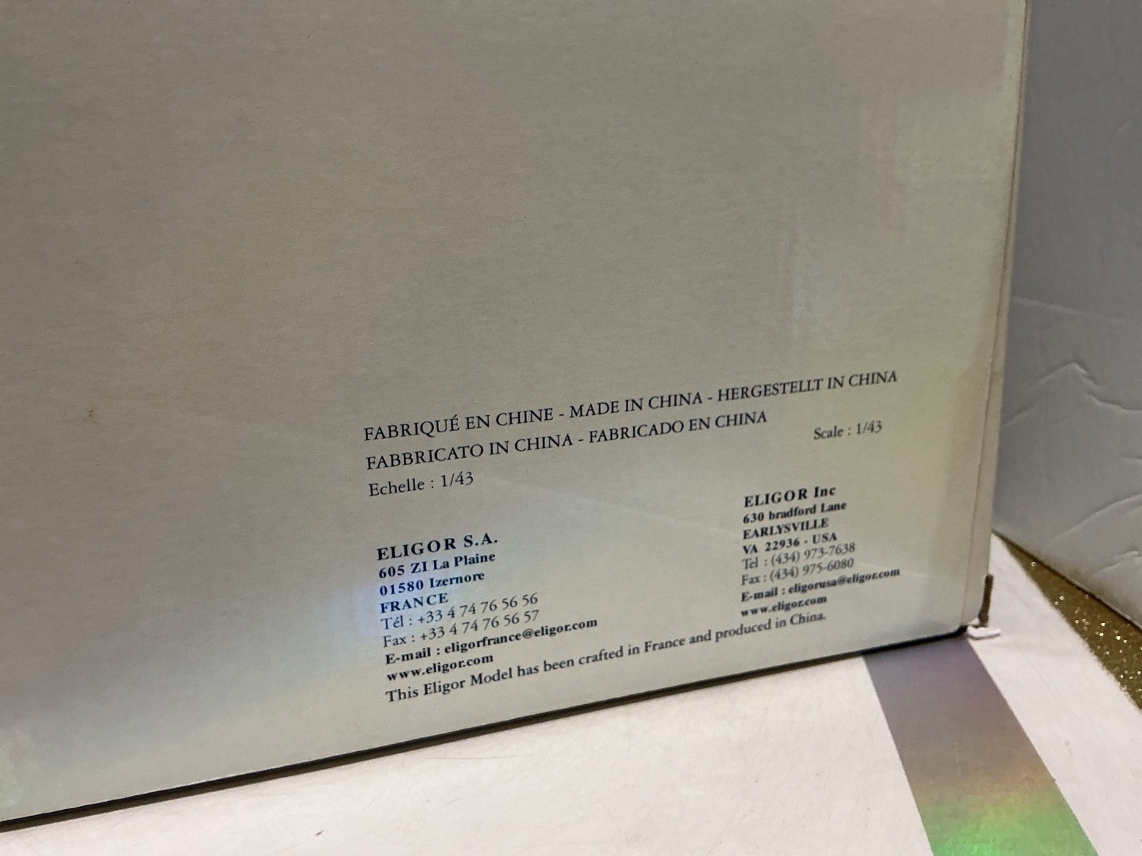 1/43 ELIGOR FREIGHTLINER MICHELIN EARTMOVER TIRE TRANSPORT TRAILER RARE BOX TEAR