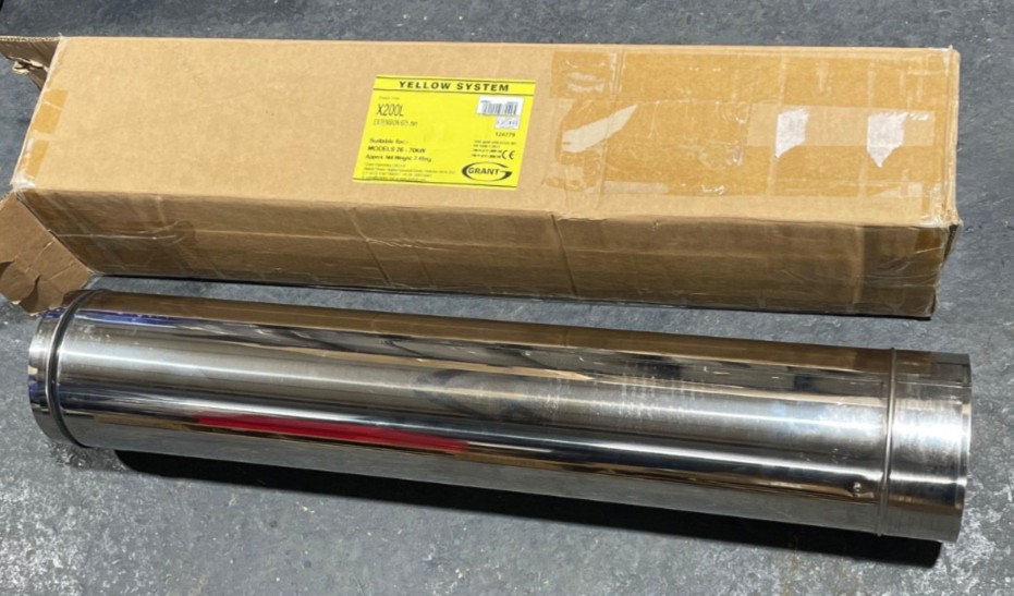 Grant EZ-FIT Yellow System X200L Flue Extension 675mm Models 26 - 70kW