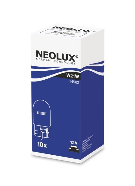 Fits NEOLUX NLX582 K10SZT Light bulb W21W (10 pcs) 12V 21W Light bulb (Cardboar