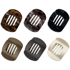 6PCS Duck Billed French Flat Hair Clips for Thick Thin Hair Lay Down Claw Clips