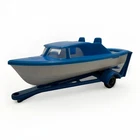 VTG 1966 Lesney Matchbox 1-75 Series - No. 9d - Cabin Cruiser & Trailer VG+