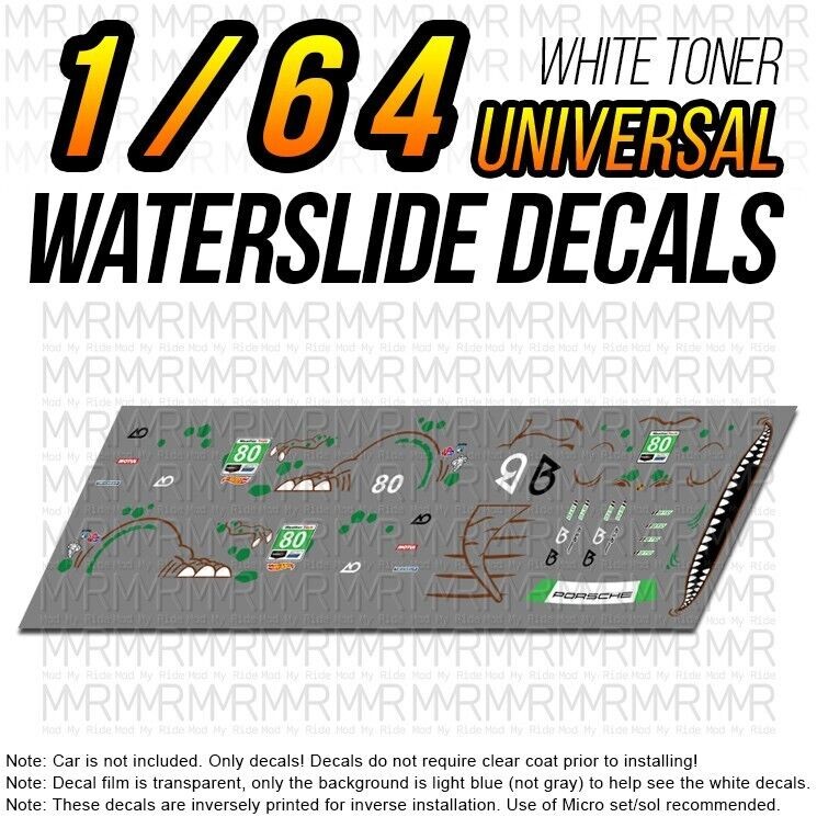 Decalcomania Bianca Personalizzata 1:64 &ndash; Striscia Toner Per Hot Wheels (JC-9108)