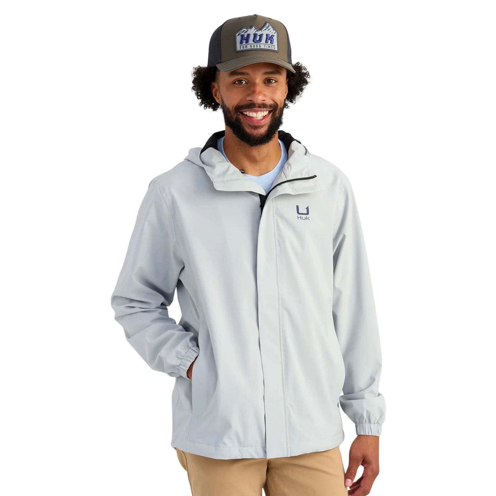 Huk Storm 2.0 Men's Rain Jacket, Harbor Mist, X-Large