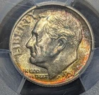 1951-P Roosevelt Dime PCGS MS/66 FB Clean & Colorful Album Toning Eye Appealing