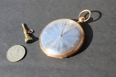 18K Gold Quarter Repeater Pocket Watch Independent Seconds / Parachute