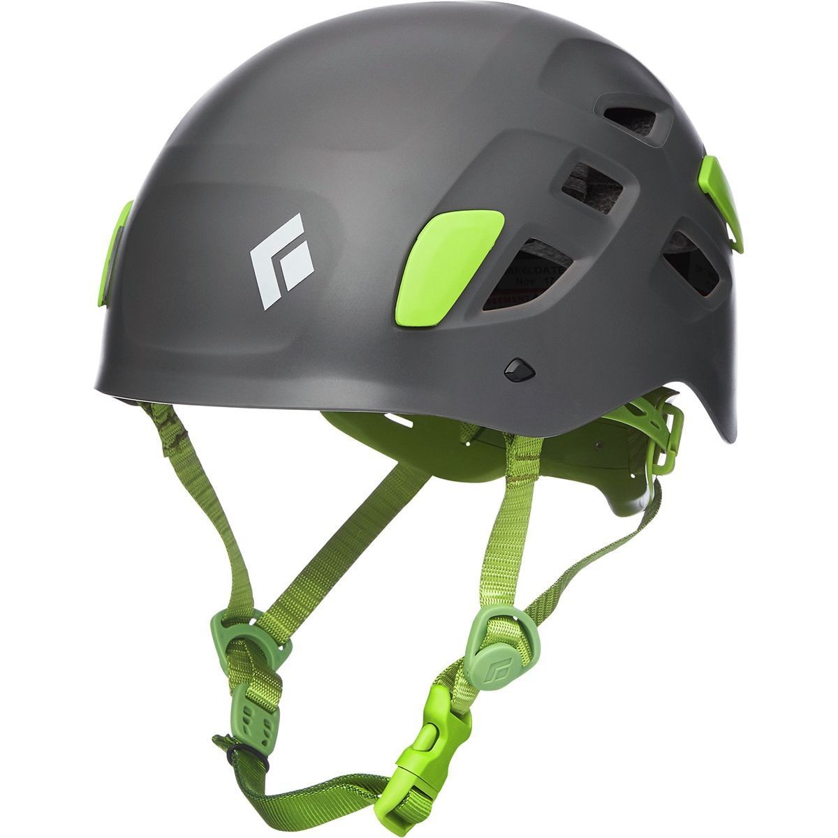 Casco de escalada con media cúpula de diamante negro, pizarra, pequeño/mediano