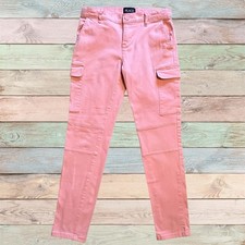 The Children's Place Girls Cargo Pants Size 10 Pastel Pink Skinny Leg Adj. Waist