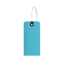 Blue Tags 3 3/4" x 1 7/8", Double Wired Tags with Reinforced Eyelet, Wood-Wir...