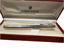 Caran d'Ache Ecridor Maya Rollerball hexagonal silver-plated engraved patterns