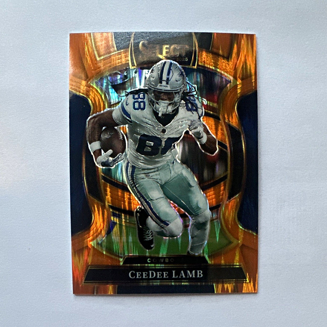 Panini 2025 Select Football CeeDee Lamb Cowboys Concourse Orange Prizm #98/199
