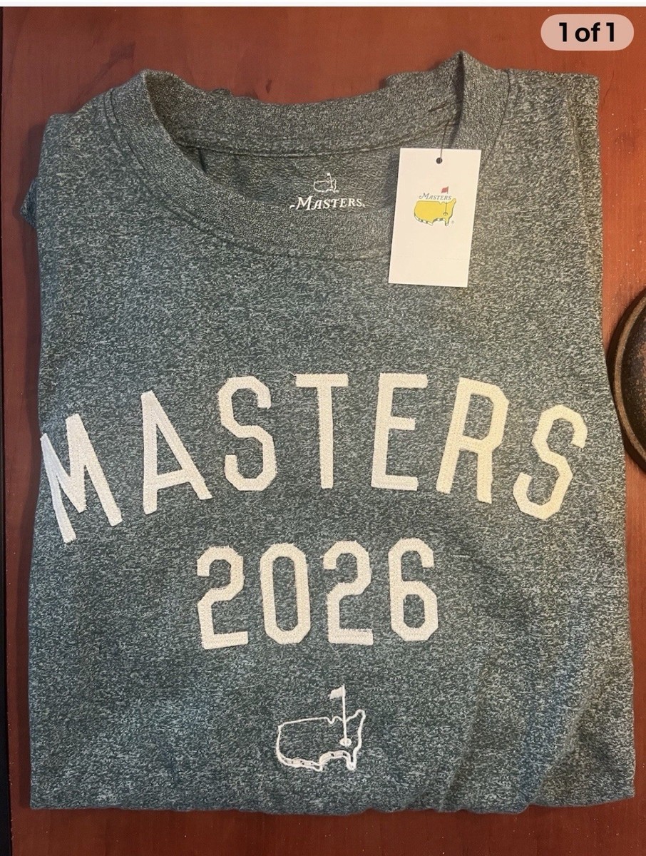 Masters 2026 T Shirt Men's Large Green Embroidered Logo NWT | eBay