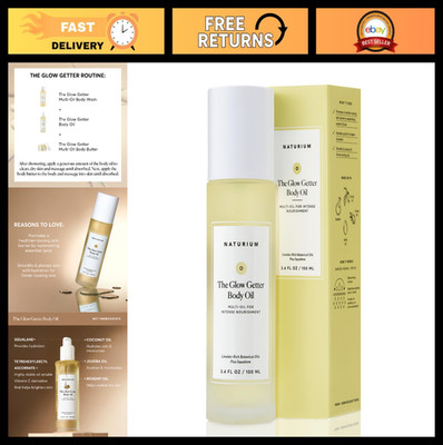 Glow Getter Body Oil - Multi-Oil for Intense Hydration & Nourishment, Vegan, 3.4