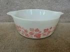 VINTAGE 50s Pyrex 472 Pink Gooseberry Casserole Dish 1.5 Pints NO LID EUC