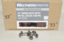 HO scale PARTS Walthers Proto 33" metal wheel wheelset (lot set of 4) metal axle